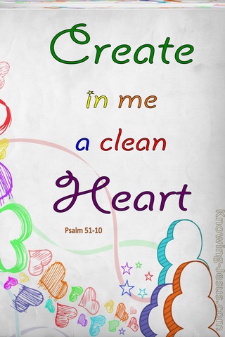 Psalm 51:10 Create In Me A Clean Heart (gray)